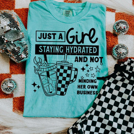 Just a girl staying hydrated | DTF Transfer | POD