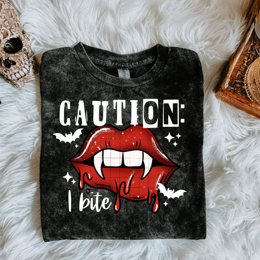 Caution I bite | DTF Transfer | POD