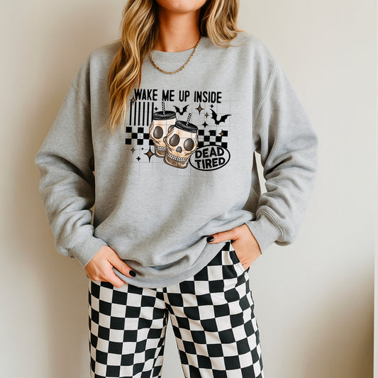 Wake me up inside skulls | DTF Transfer | POD