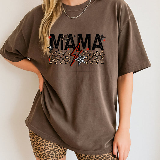 Mama Leopard red lightning | DTF Transfer | POD