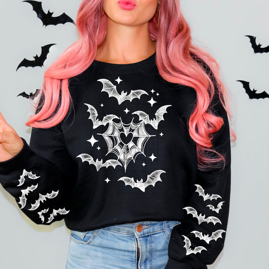 Bats with Heart free sleeves | DTF Transfer | POD