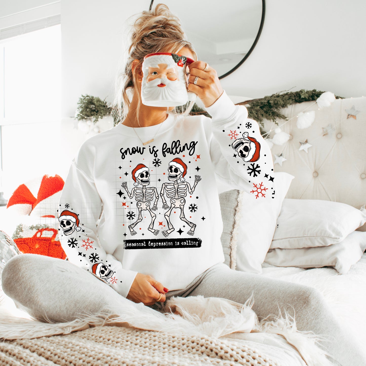 Snow is falling seasonal depression calling | DTF Transfer | POD