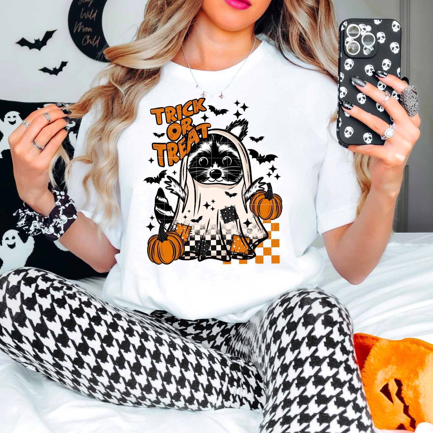 Trick or Treat Racoon | DTF Transfer | POD