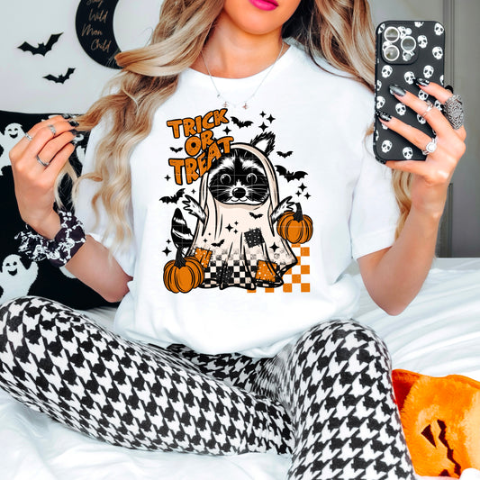 Trick or Treat Racoon | DTF Transfer | POD
