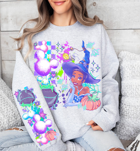Pastel Halloween Princess Ti Witch | DTF Transfer | POD