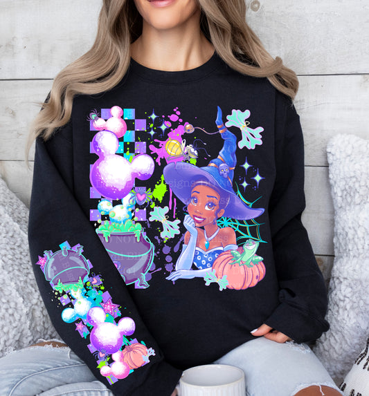Pastel Halloween Princess Ti Witch | DTF Transfer | POD