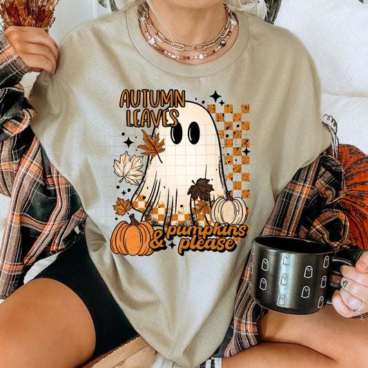 Autumn Leaves and pumpkin please | DTF Transfer | POD