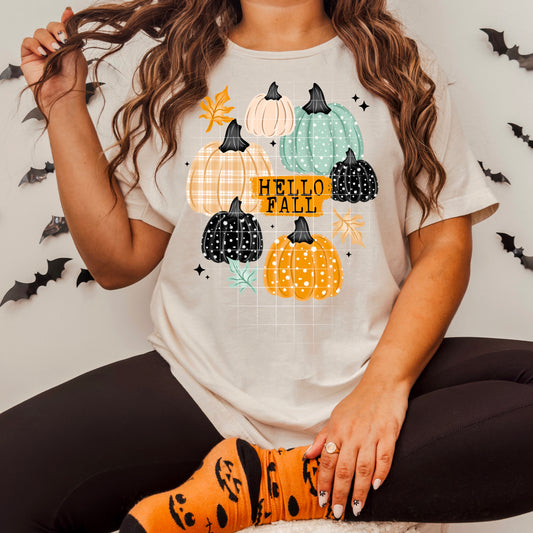 Hello fall pumpkins | DTF Transfer | POD