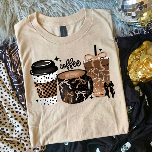 3 types of coffee (coquette) | DTF Transfer | POD