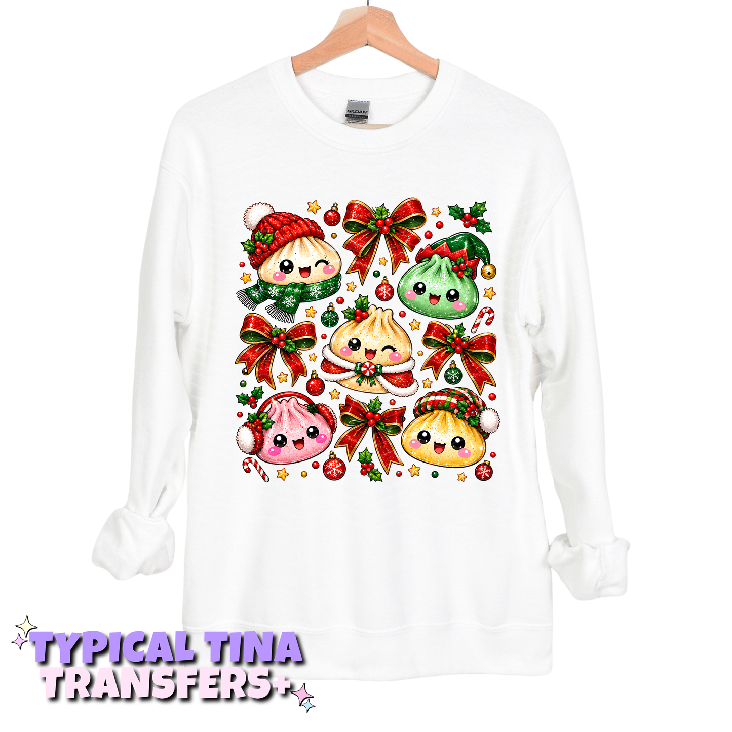 Xmas Glitter Dumplings | DTF Transfers | POD