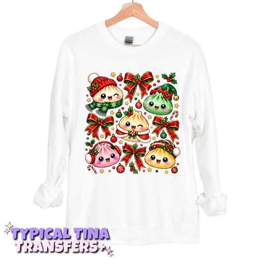 Xmas Glitter Dumplings | DTF Transfers | POD