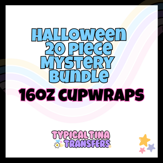 20 Piece Halloween Mystery Bundle | 16oz UVDTF Wraps