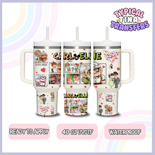 Carl and Ellie | 40oz UVDTF Wrap | POD