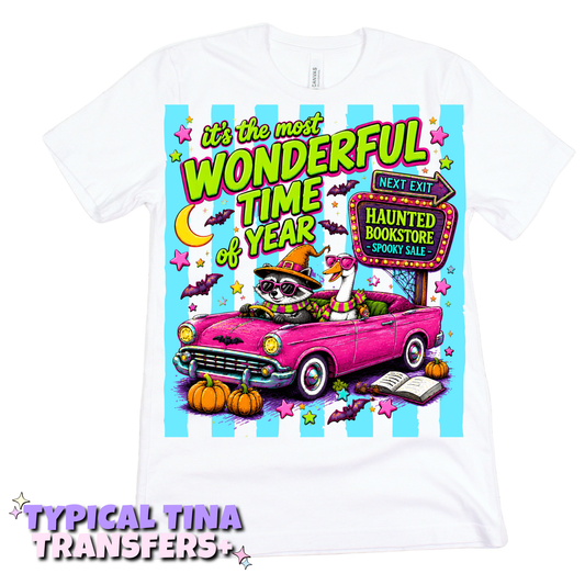 it's the most wonderful time of the year (racoon car) | DTF Transfers | POD