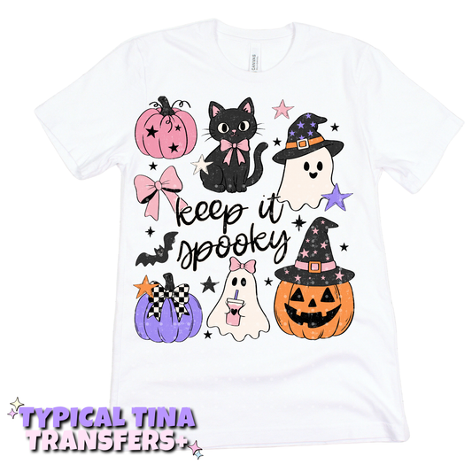 Keep it spooky ghosts and pumpkins | DTF Transfers | POD