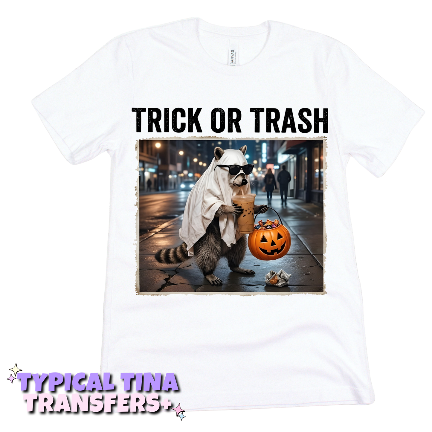 Trick or trash racoon | DTF Transfers | POD