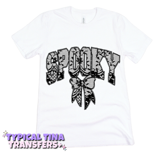 Spooky lace bow | DTF Transfers | POD
