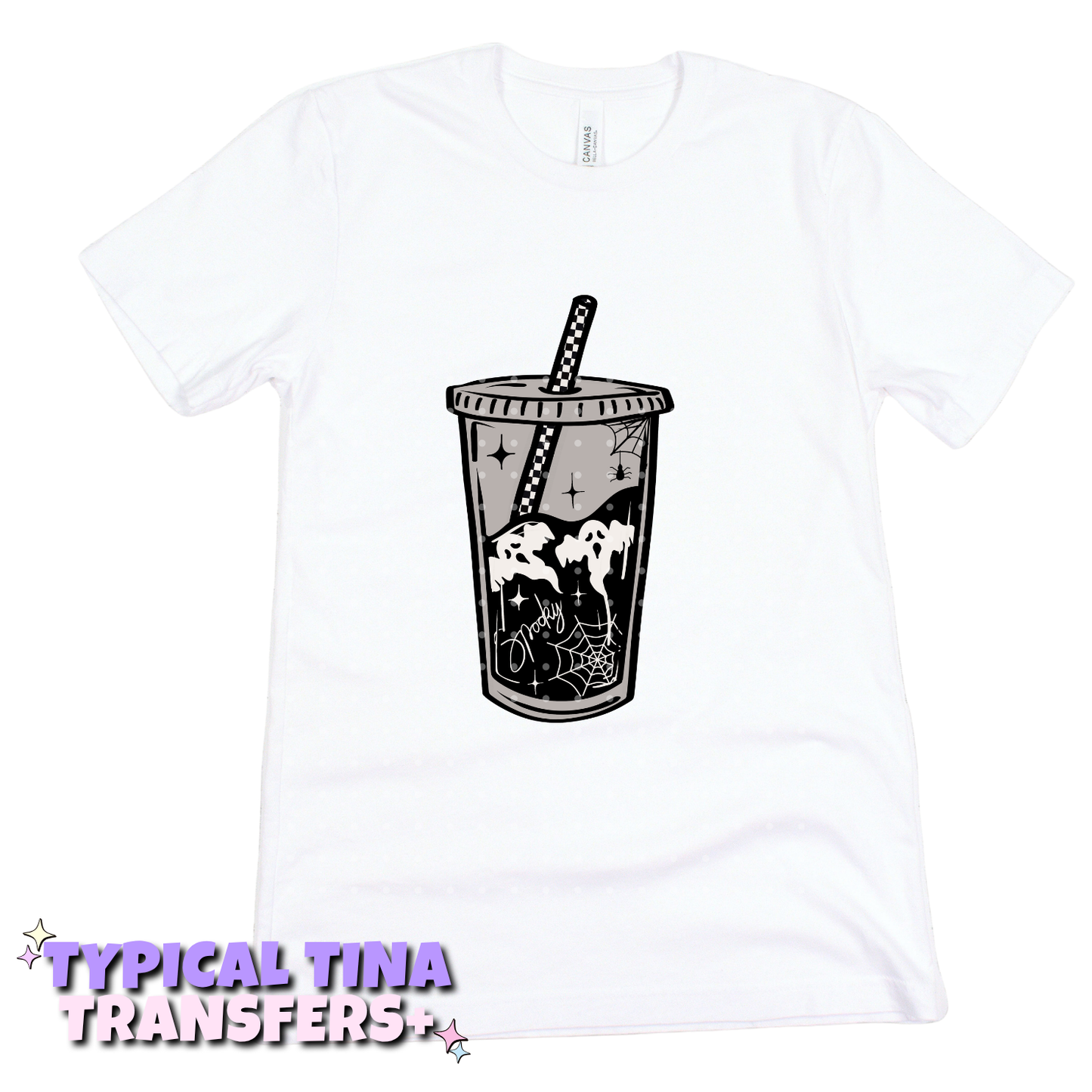 Spooky coffee with ghost | DTF Transfers | POD