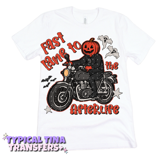 Fast lane to afterlife | DTF Transfers | POD