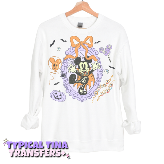 Halloween purple M Frame with elements | DTF Transfers | POD