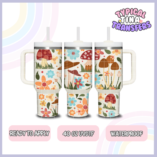 Fungi Muishrooms | 40oz UVDTF Wrap | POD