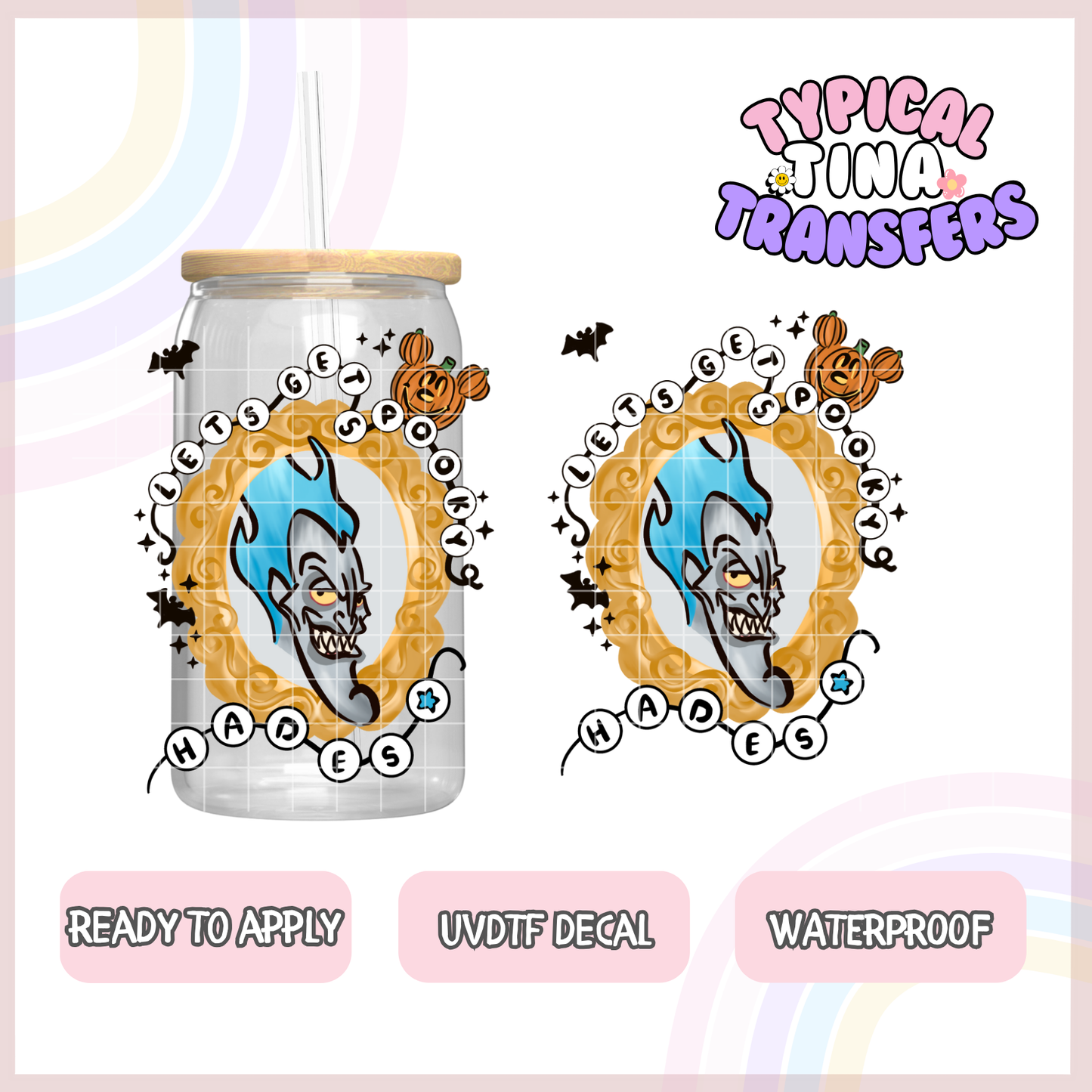 UVDTF Decal | 3"-4" decals | POD - Spooky Villains