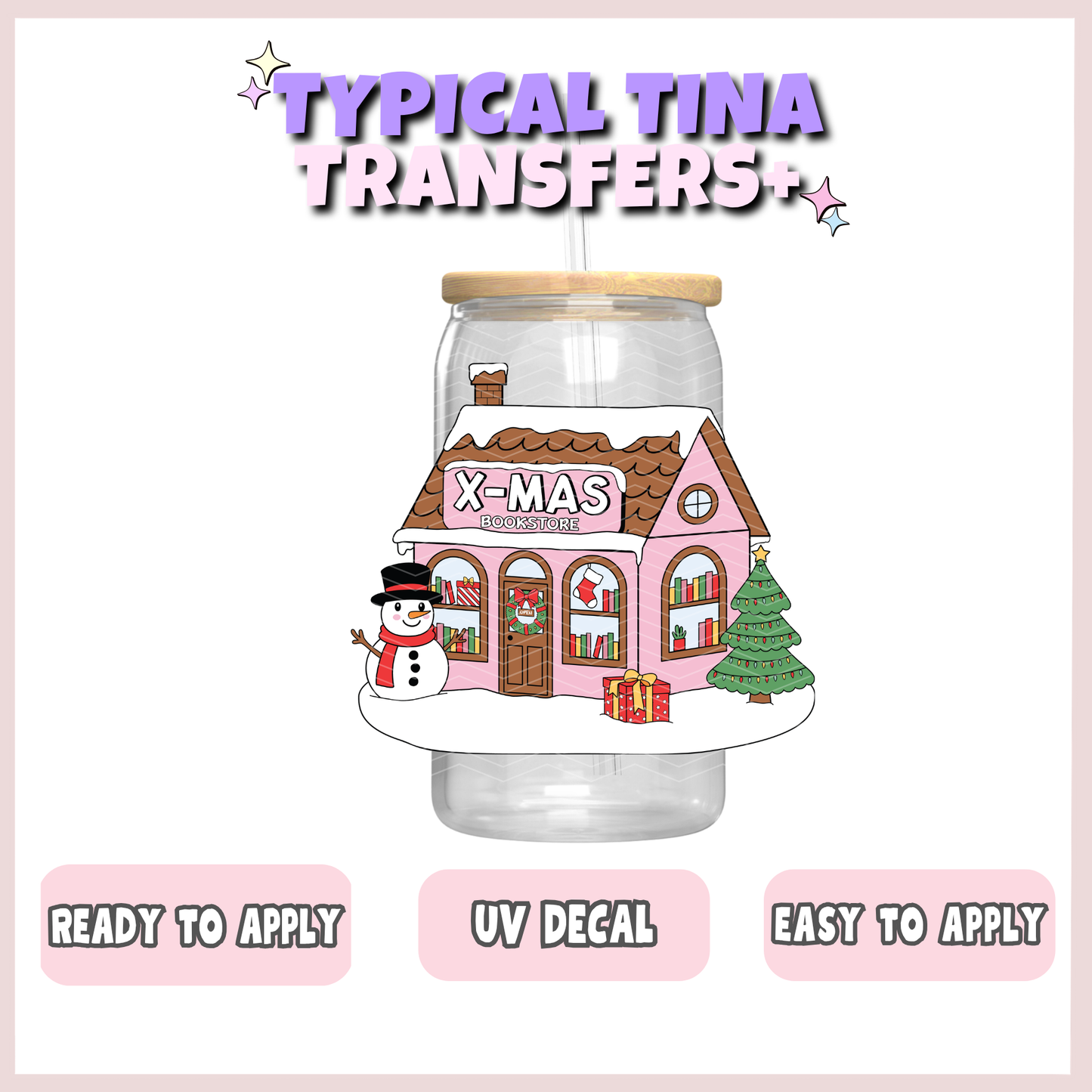 Xmas bookstore | UV decals | POD