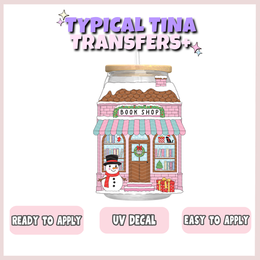 Xmas bookshop | UV decals | POD