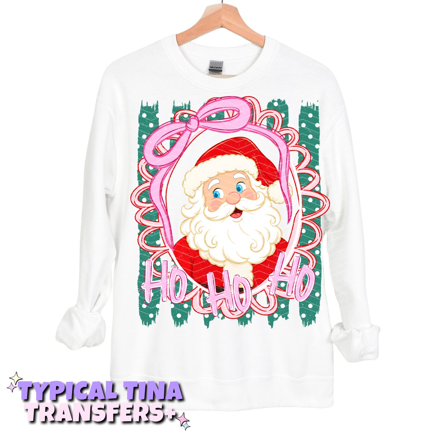 Preppy Santa - ho ho ho | DTF Transfers | POD
