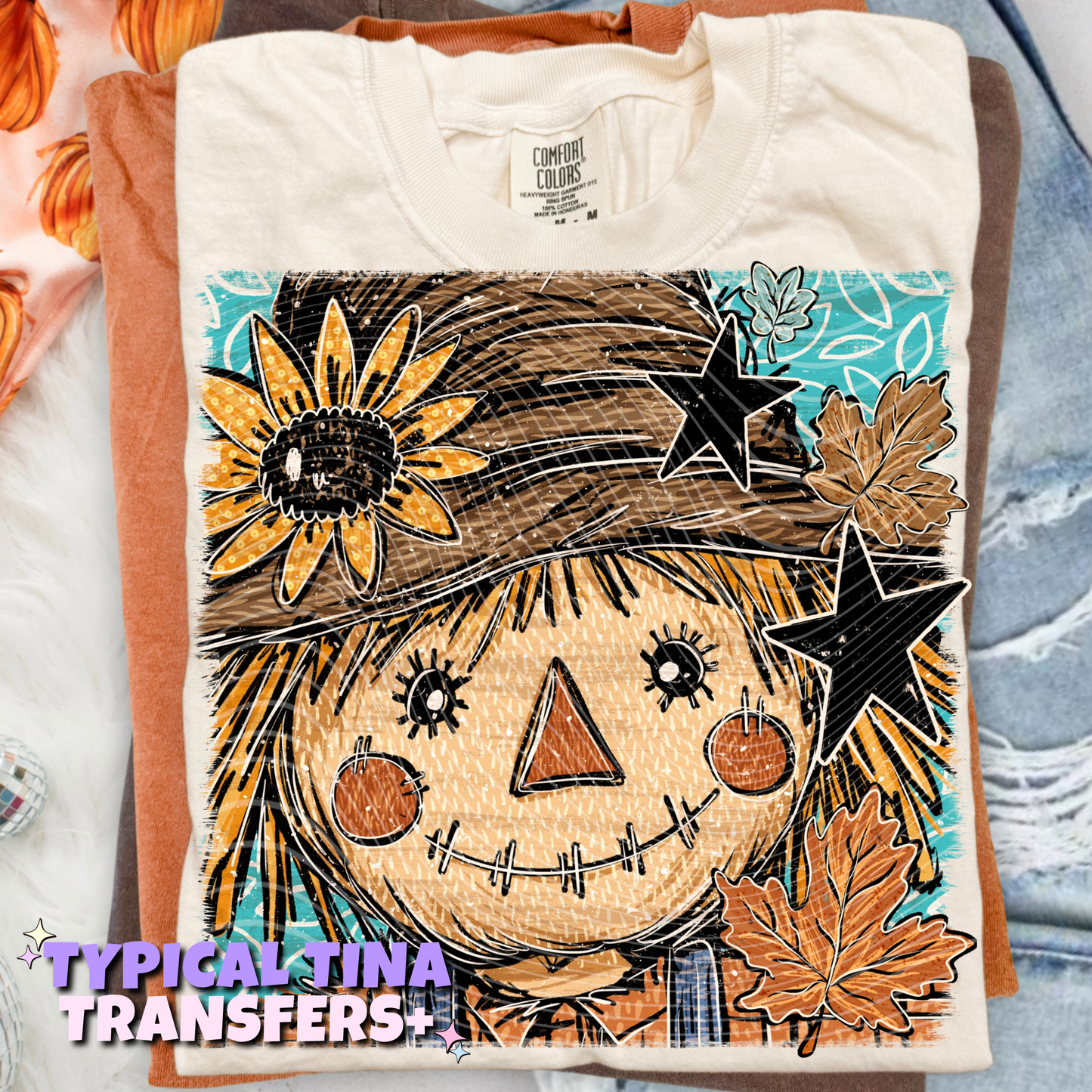 Scarecrow w/ sunflower | DTF Transfers | POD