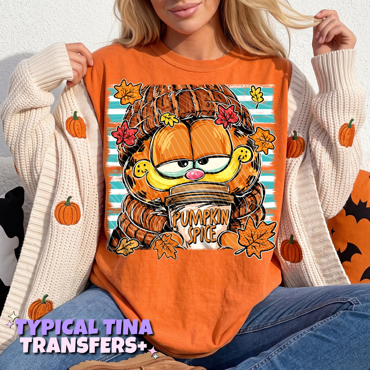 Pumpkin Spice Fat Cat | DTF Transfers | POD