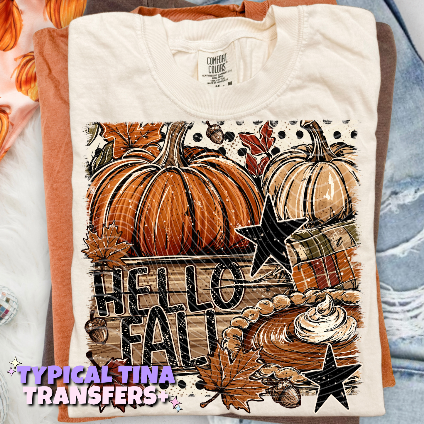 Hello Fall - Rustic | DTF Transfers | POD
