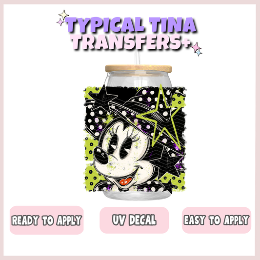 Vintage Min Mouse Witch | UV decals | POD
