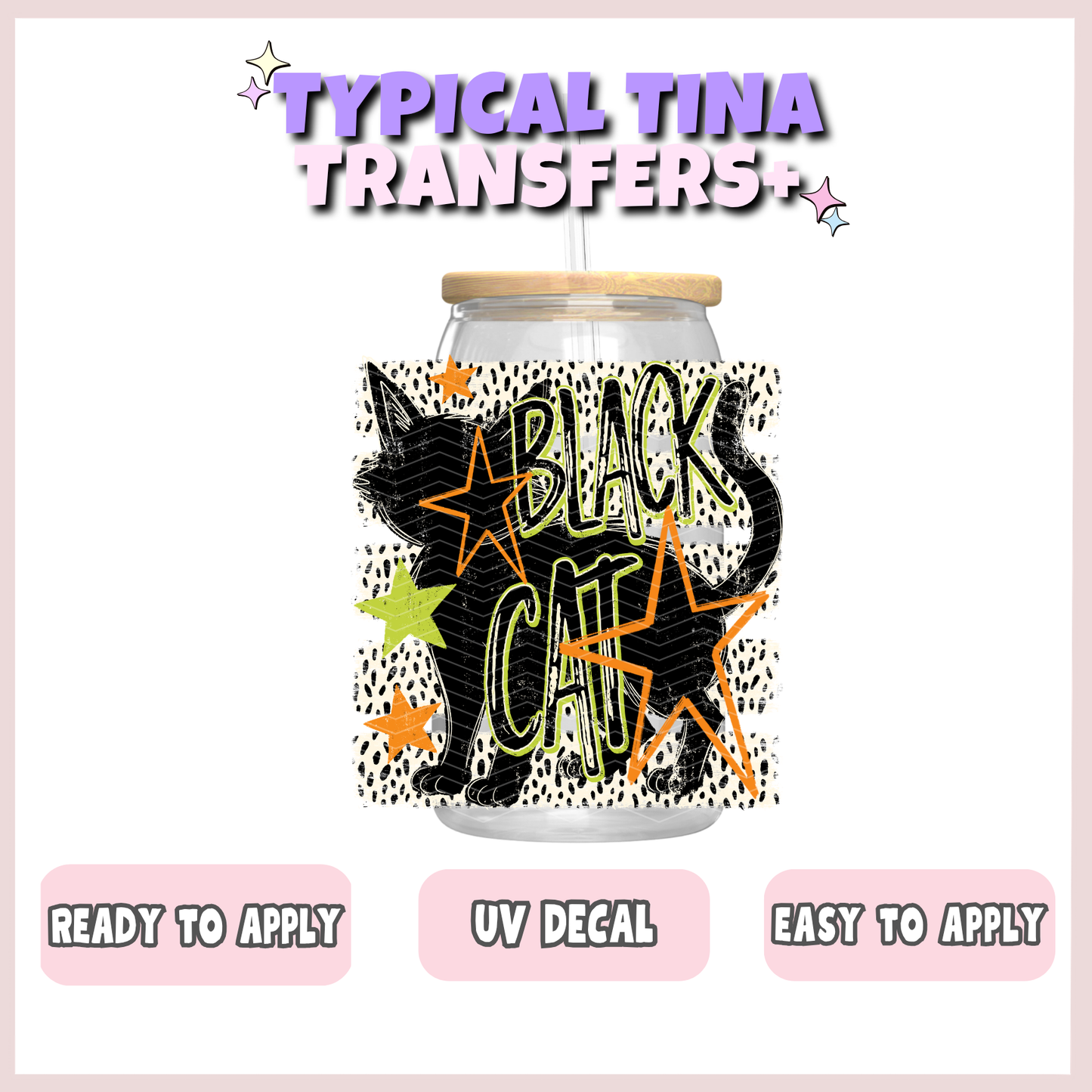 Black Cat (spotted BG) | UV decals | POD