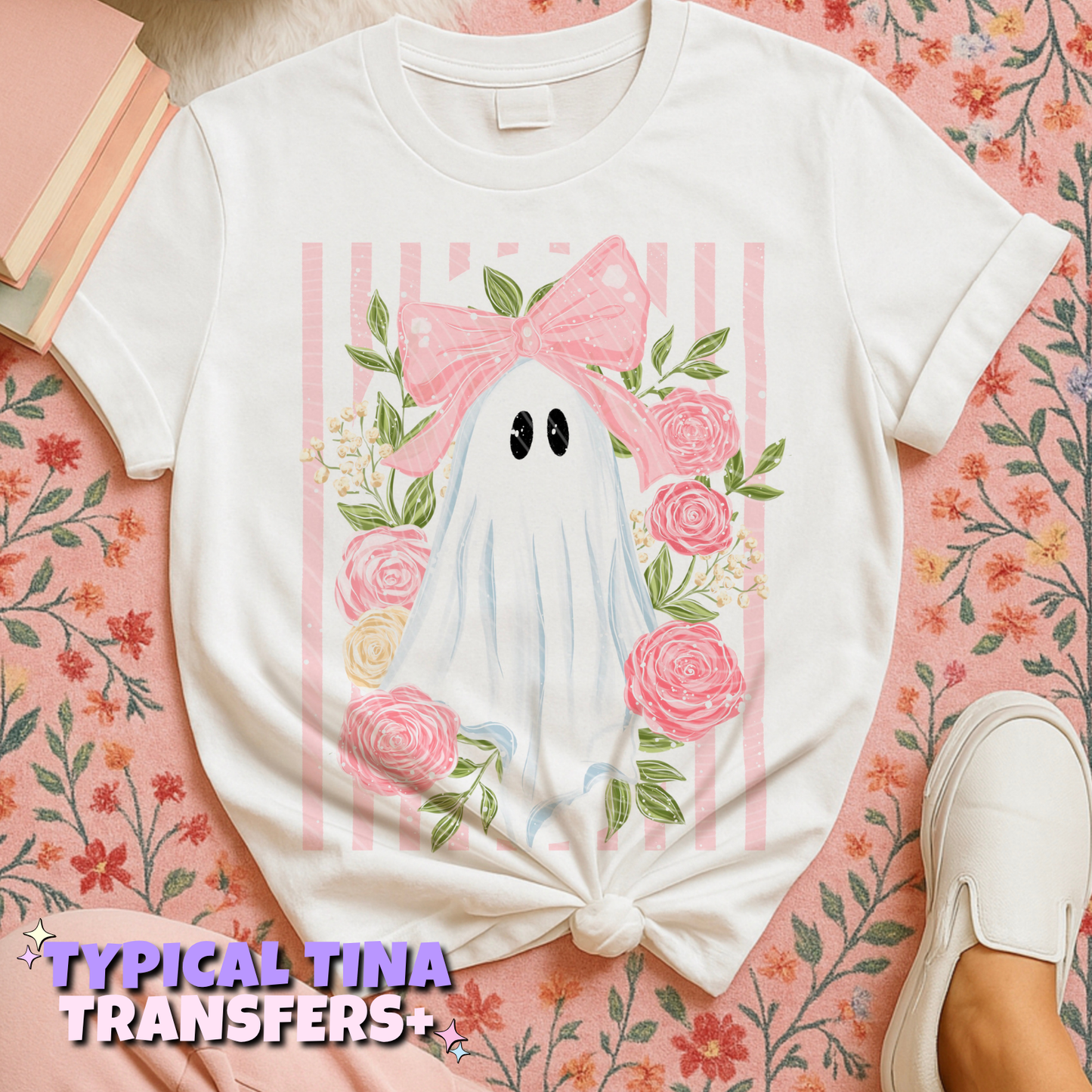Preppy Floral Ghosts | DTF Transfers | POD