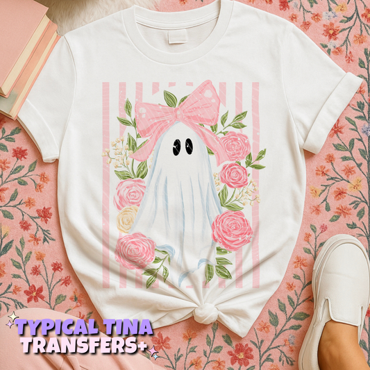 Preppy Floral Ghosts | DTF Transfers | POD