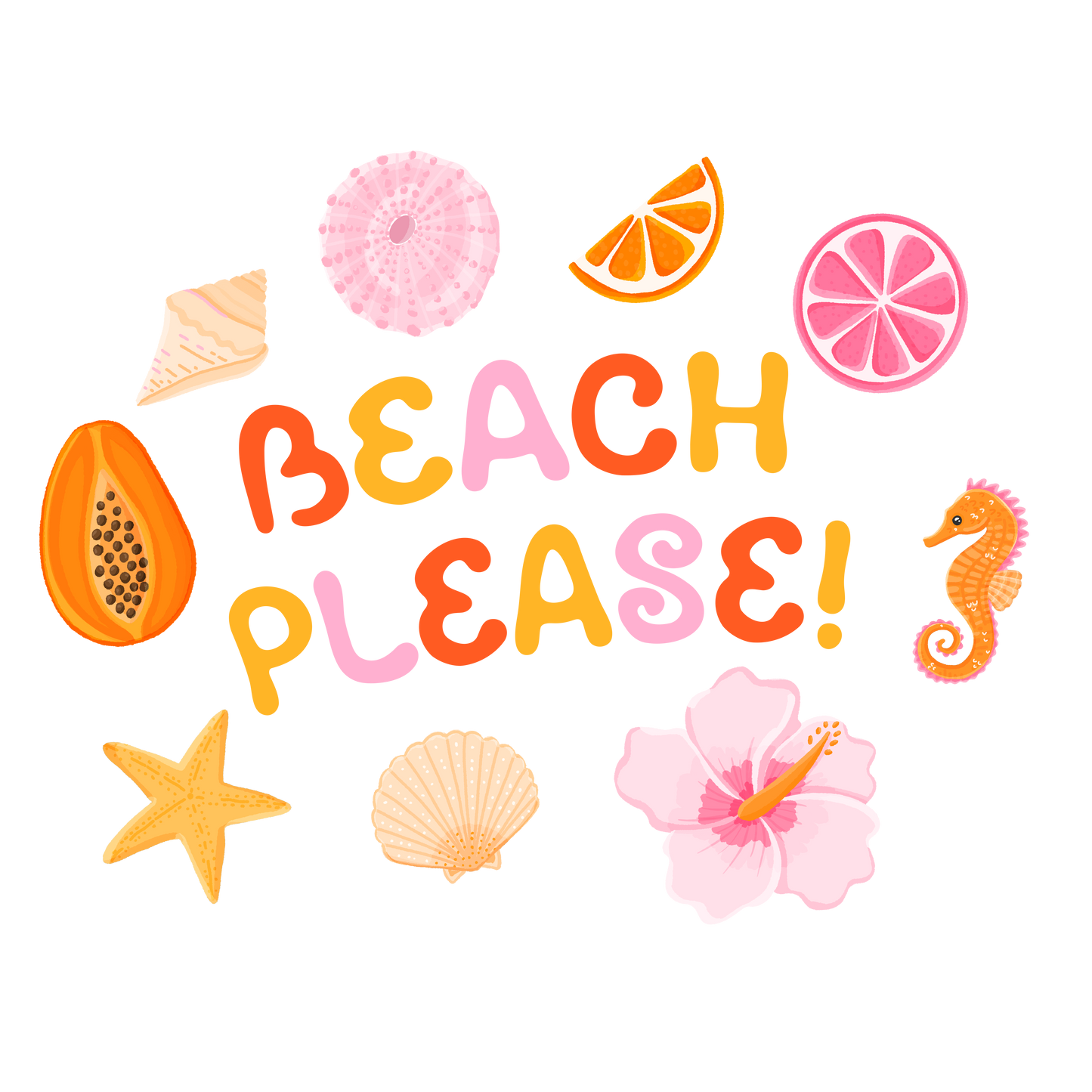 Beach please | UV decals | POD