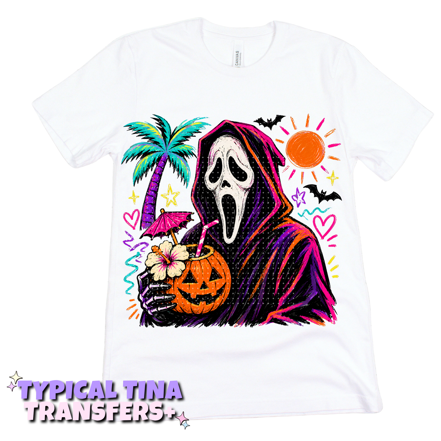 Ghost Mask summerween | DTF Transfers | POD