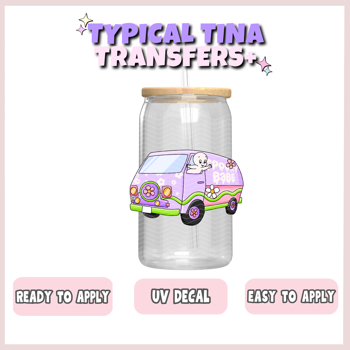 Cute Ghost halloween van | UV decals | POD