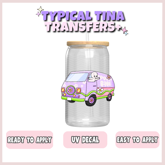 Cute Ghost halloween van | UV decals | POD