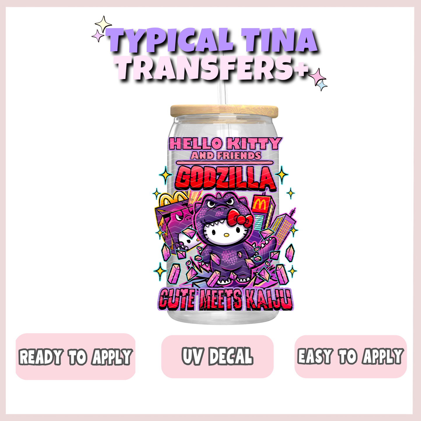 HK & Gdzilla meal | UV decals | POD