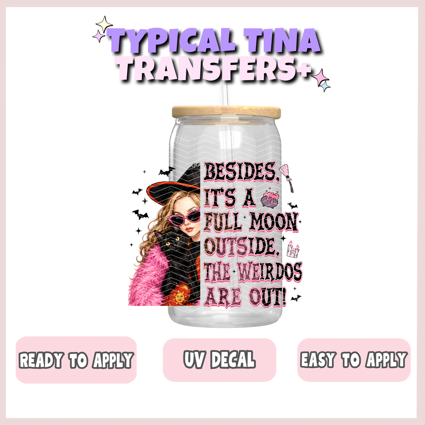 Hocus P = pink quotes | UV decals | POD