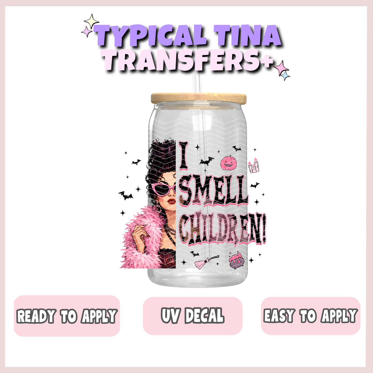 Hocus P = pink quotes | UV decals | POD