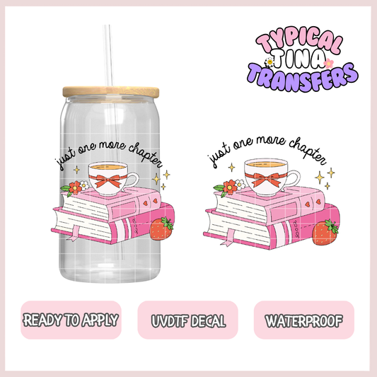 Just one more chapter (pink books) | UV decals | POD