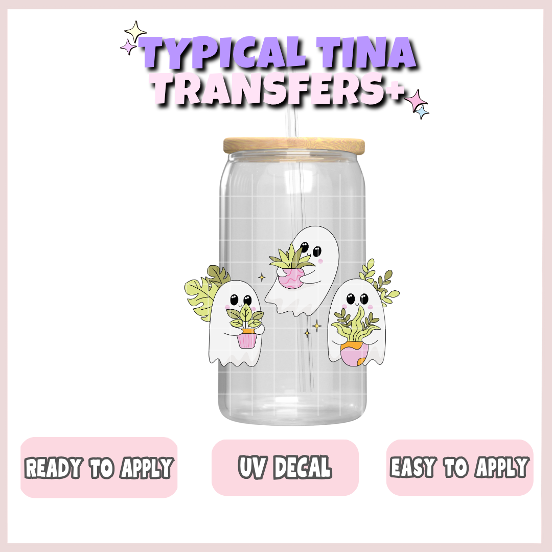 3 ghosts with plants | UV decals | POD