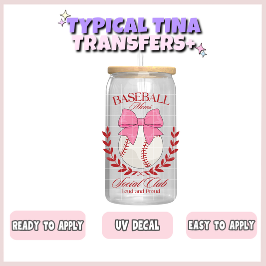 Social Club Baseball Mom | UV decals | POD