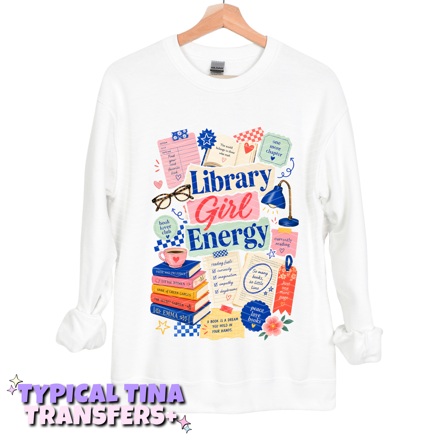 Library girl energy | DTF Transfers | POD