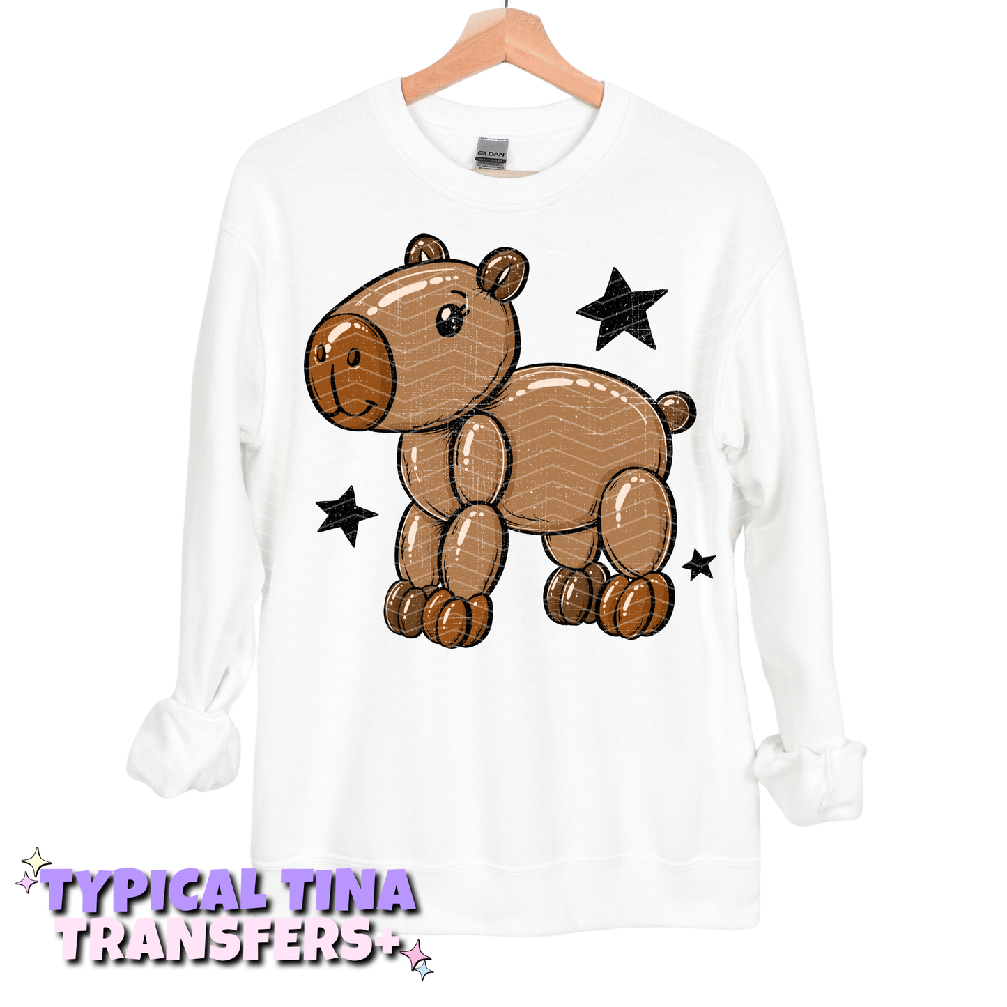 Cute balloon animal capybara | DTF Transfers | POD
