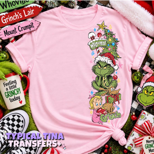 Green Guy with Santa hat | DTF Transfers | POD