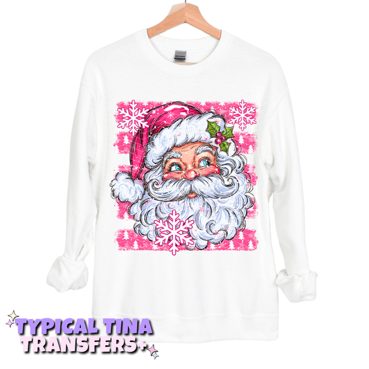Pink Santa  | DTF Transfers | POD